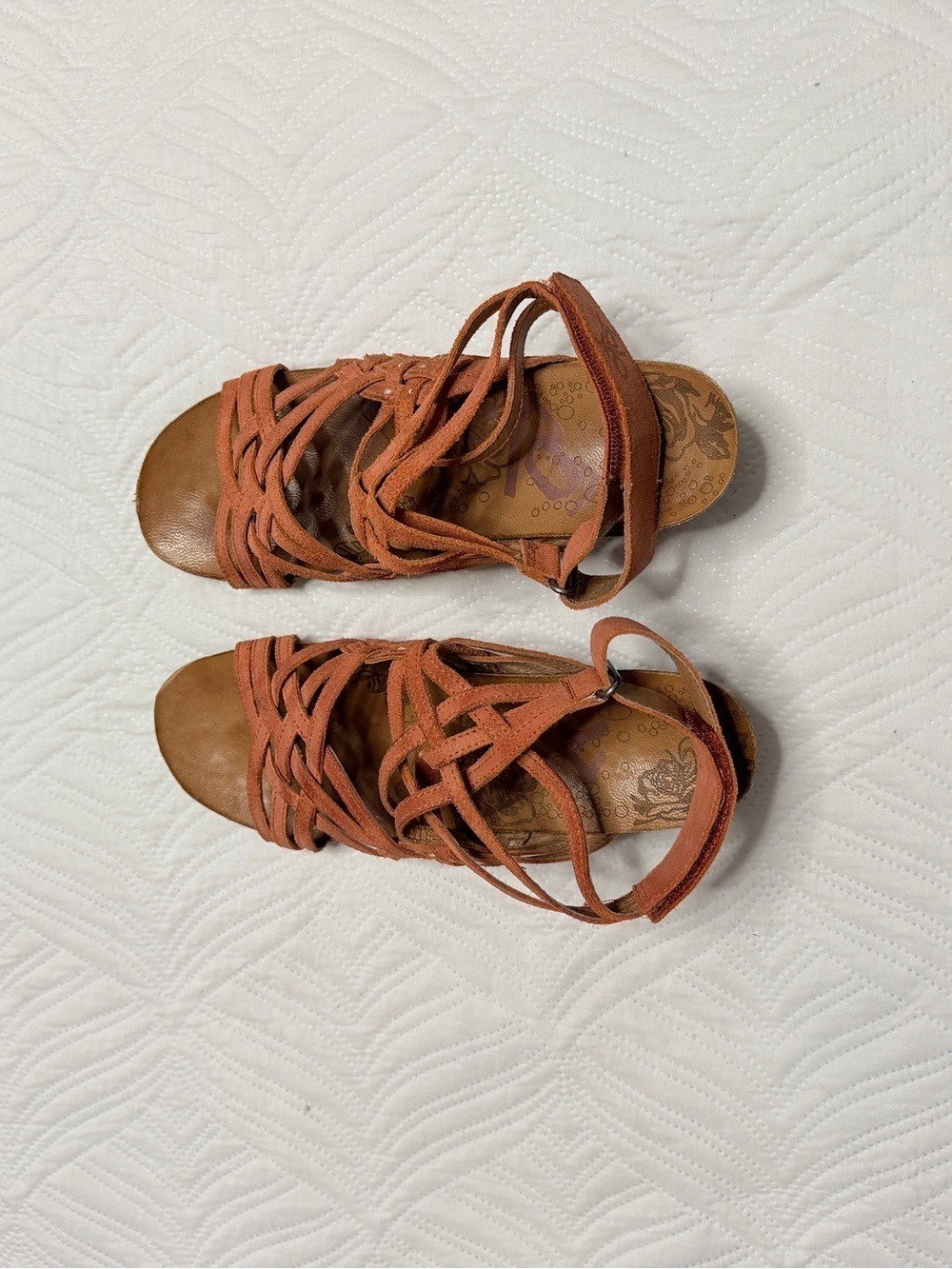 OTBT St Joseph Women’s Orange Suede Ankle Sandals. Size 10 - Picture 4 of 6